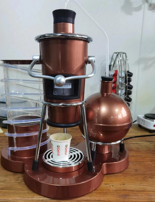 Retro capsule coffee machine prototype image